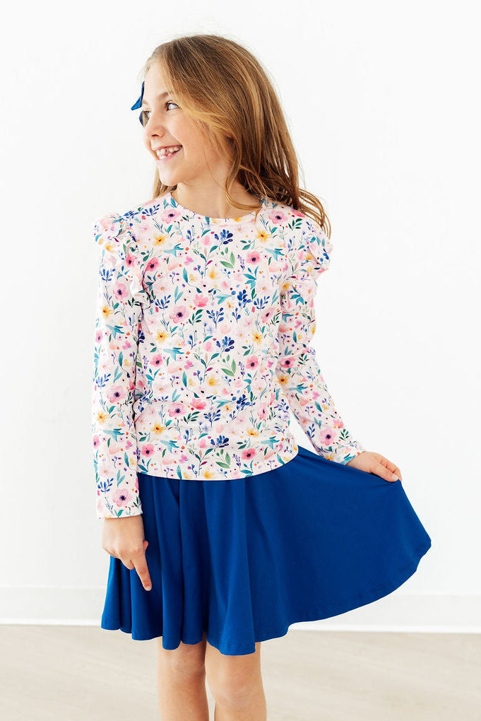 Morning Meadows L/S Ruffle Tee by Mila & Rose ®