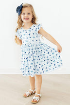 Berry Cute Flutter Sleeve Twirl Dress by Mila & Rose ®