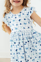 Berry Cute Flutter Sleeve Twirl Dress by Mila & Rose ®