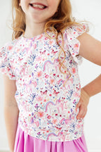 Whimsical Woods S/S Ruffle Tee by Mila & Rose ®
