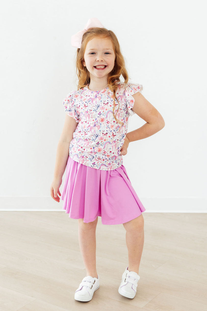 Whimsical Woods S/S Ruffle Tee by Mila & Rose ®