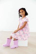 Sparkling Rainbows Pom Pom Dress by Mila & Rose ®