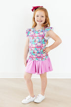 Time To Purr-ty S/S Ruffle Tee by Mila & Rose ®