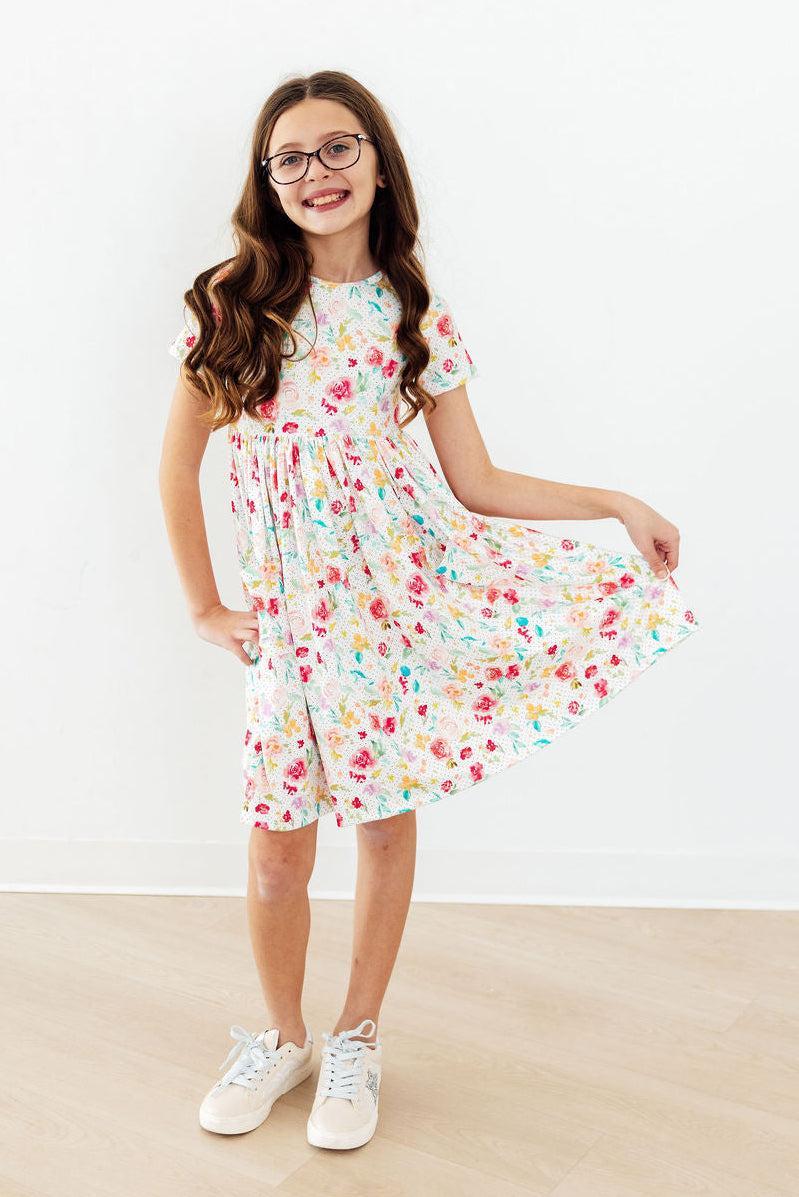 Painted Posies S/S Pocket Twirl Dress by Mila & Rose ®