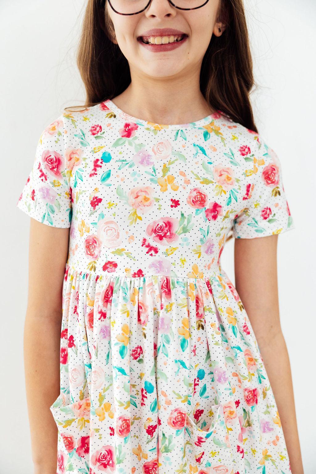 Painted Posies S/S Pocket Twirl Dress by Mila & Rose ®