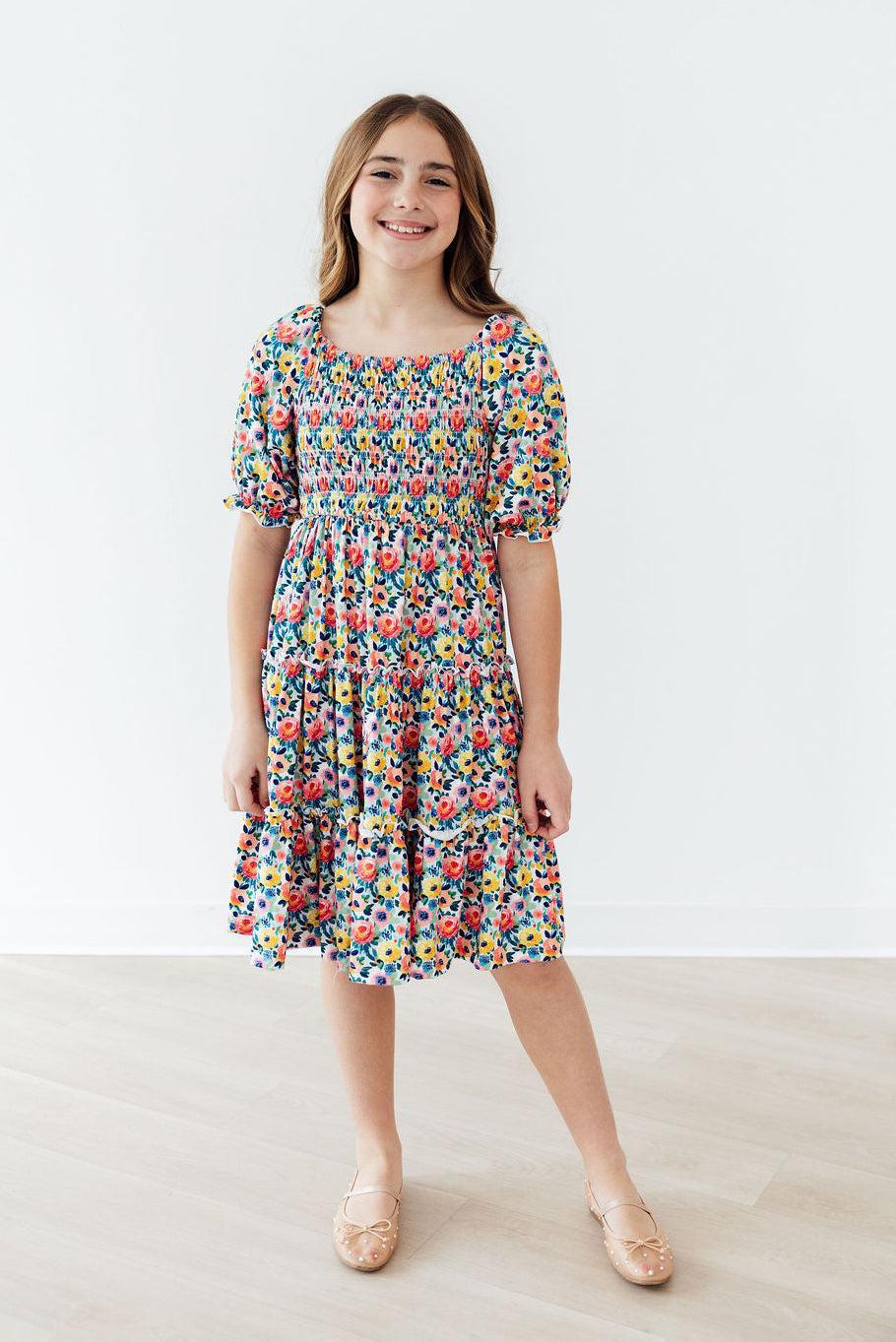 Beautiful Blossoms Smocked Ruffle Dress by Mila & Rose ®