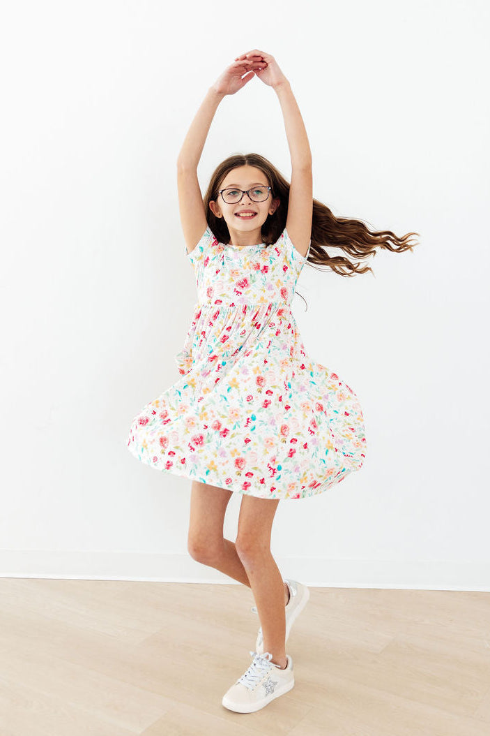 Painted Posies S/S Pocket Twirl Dress by Mila & Rose ®