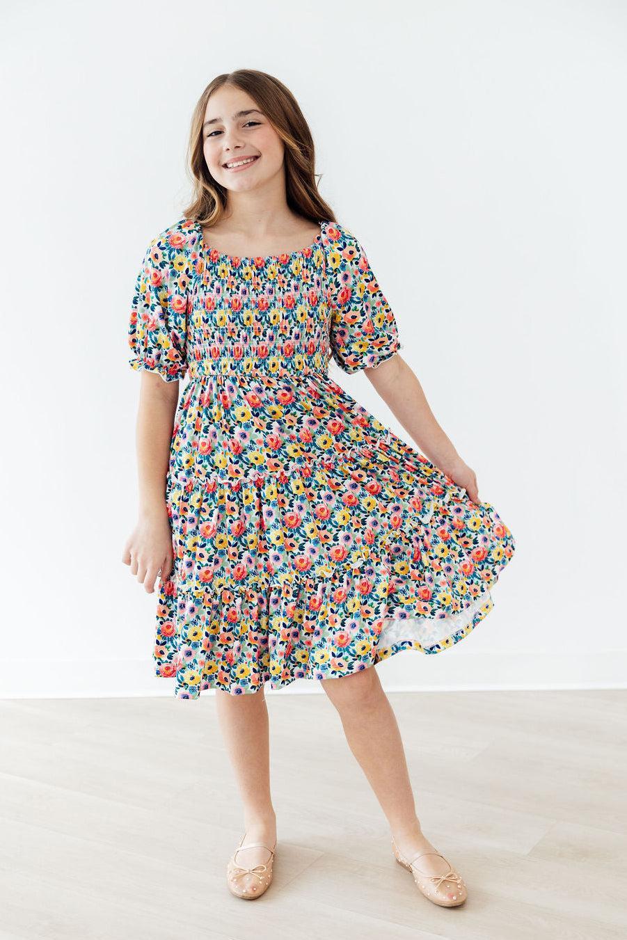 Beautiful Blossoms Smocked Ruffle Dress by Mila & Rose ®