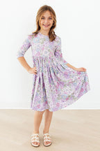 Spring Gardens 3/4 Sleeve Pocket Twirl Dress by Mila & Rose ®