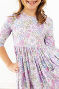 Spring Gardens 3/4 Sleeve Pocket Twirl Dress by Mila & Rose ®