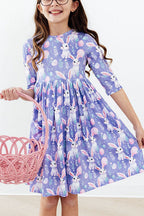 Beautiful Bunnies 3/4 Sleeve Pocket Twirl Dress by Mila & Rose ®
