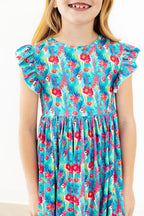 Lovely Llamas Flutter Sleeve Twirl Dress by Mila & Rose ®