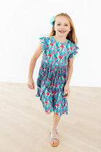 Lovely Llamas Flutter Sleeve Twirl Dress by Mila & Rose ®