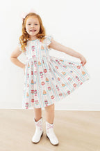 Birthday Cakes Flutter Sleeve Twirl Dress by Mila & Rose ®