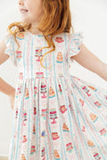 Birthday Cakes Flutter Sleeve Twirl Dress by Mila & Rose ®
