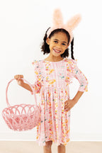 Daisy Ducklings 3/4 Sleeve Ruffle Twirl Dress by Mila & Rose ®