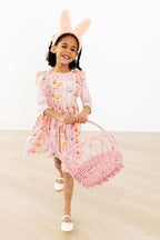 Daisy Ducklings 3/4 Sleeve Ruffle Twirl Dress by Mila & Rose ®