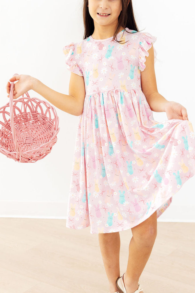 Preppy Peeps Flutter Sleeve Twirl Dress by Mila & Rose ®