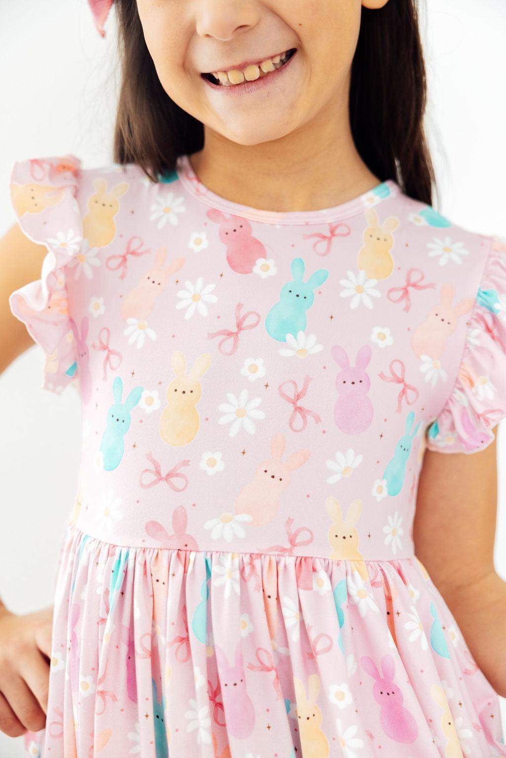 Preppy Peeps Flutter Sleeve Twirl Dress by Mila & Rose ®