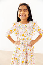 Carrot Cutie 3/4 Sleeve Ruffle Twirl Dress by Mila & Rose ®