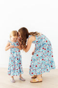 Patriotic Petals Ruffle Maxi Dress by Mila & Rose ®
