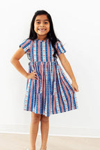 All-American Girl S/S Pocket Twirl Dress by Mila & Rose ®