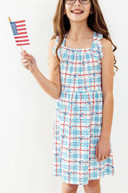 Patriotic Picnic Ruffle Cross Back Dress by Mila & Rose ®
