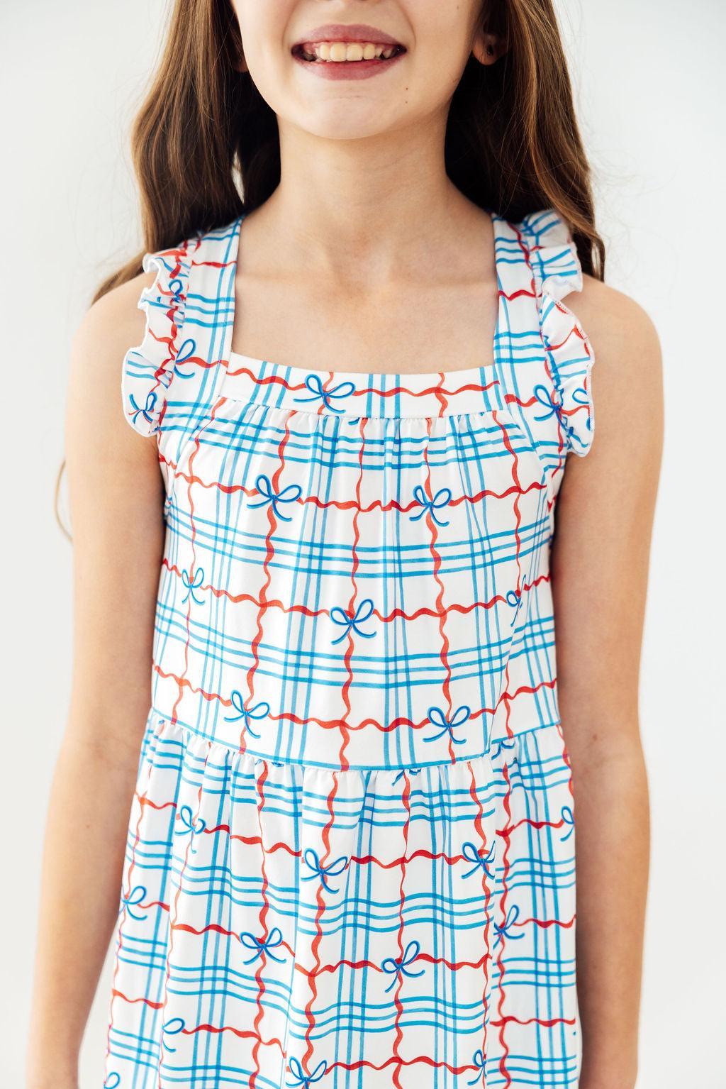 Patriotic Picnic Ruffle Cross Back Dress by Mila & Rose ®