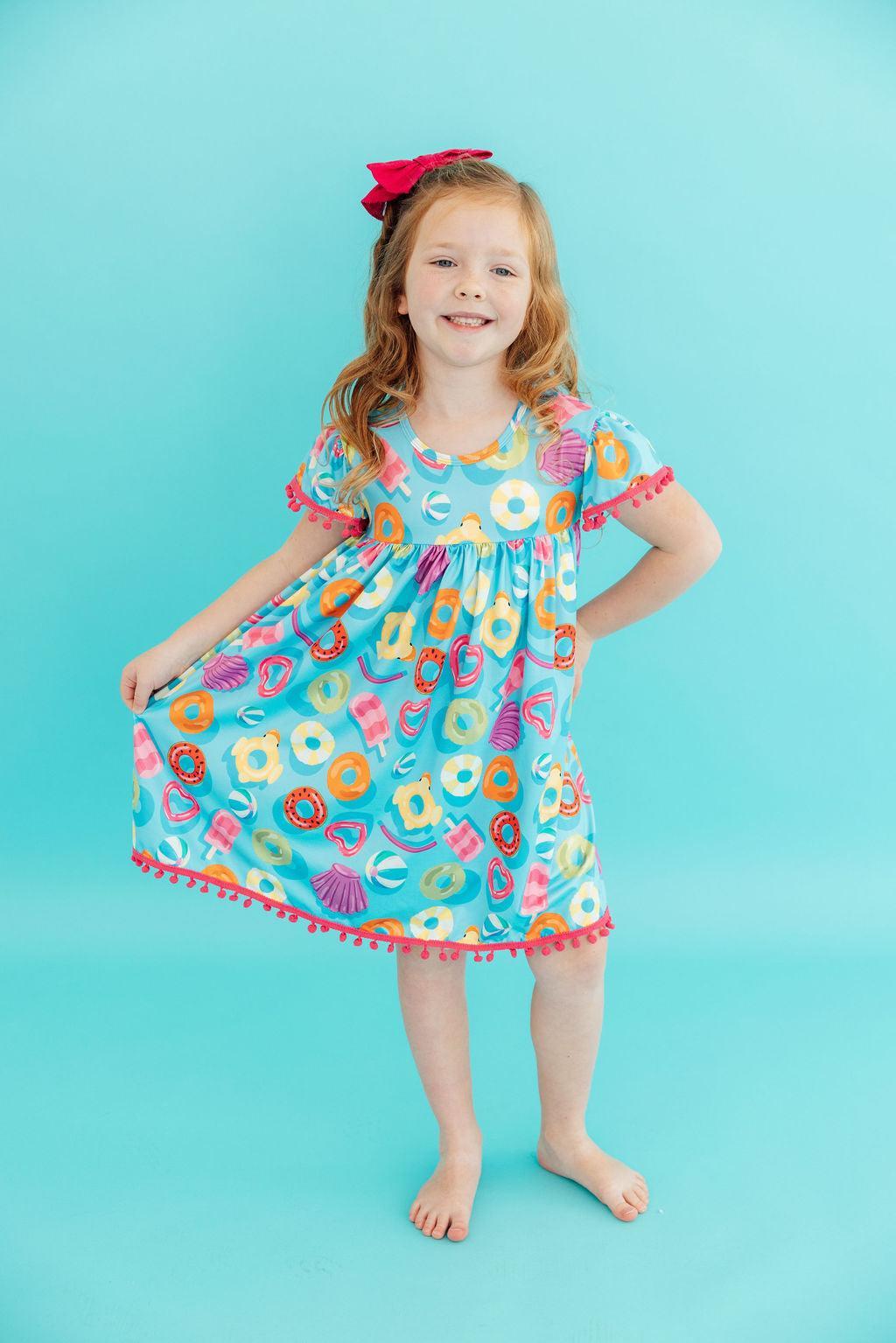 Fun Floaties Pom Pom Dress by Mila & Rose ®