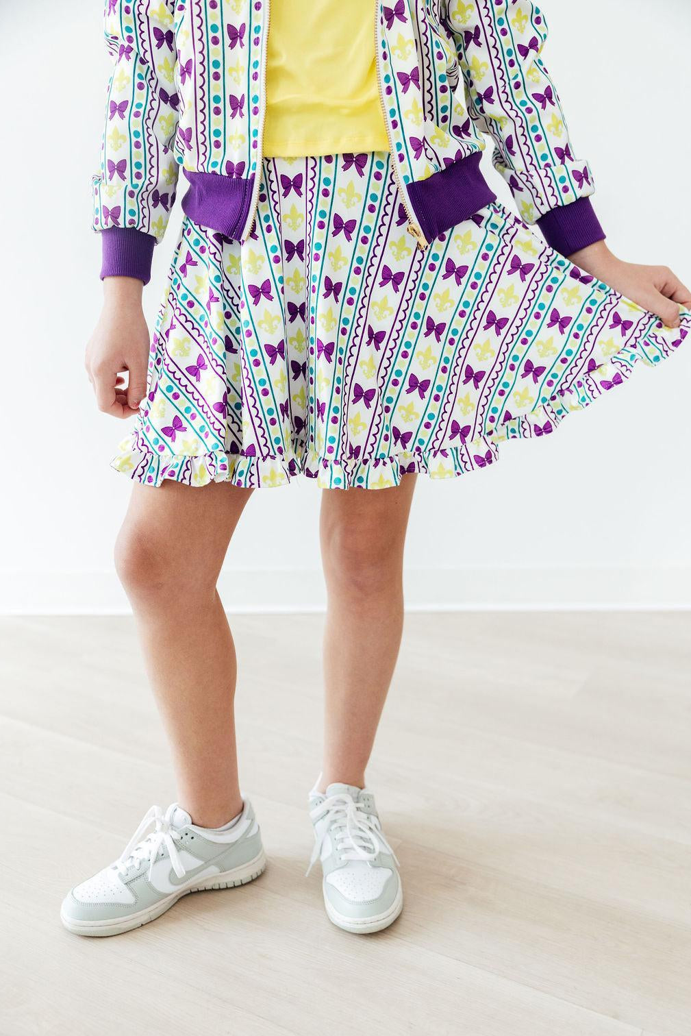 Mardi Gras Ruffle Twirl Skort by Mila & Rose ®