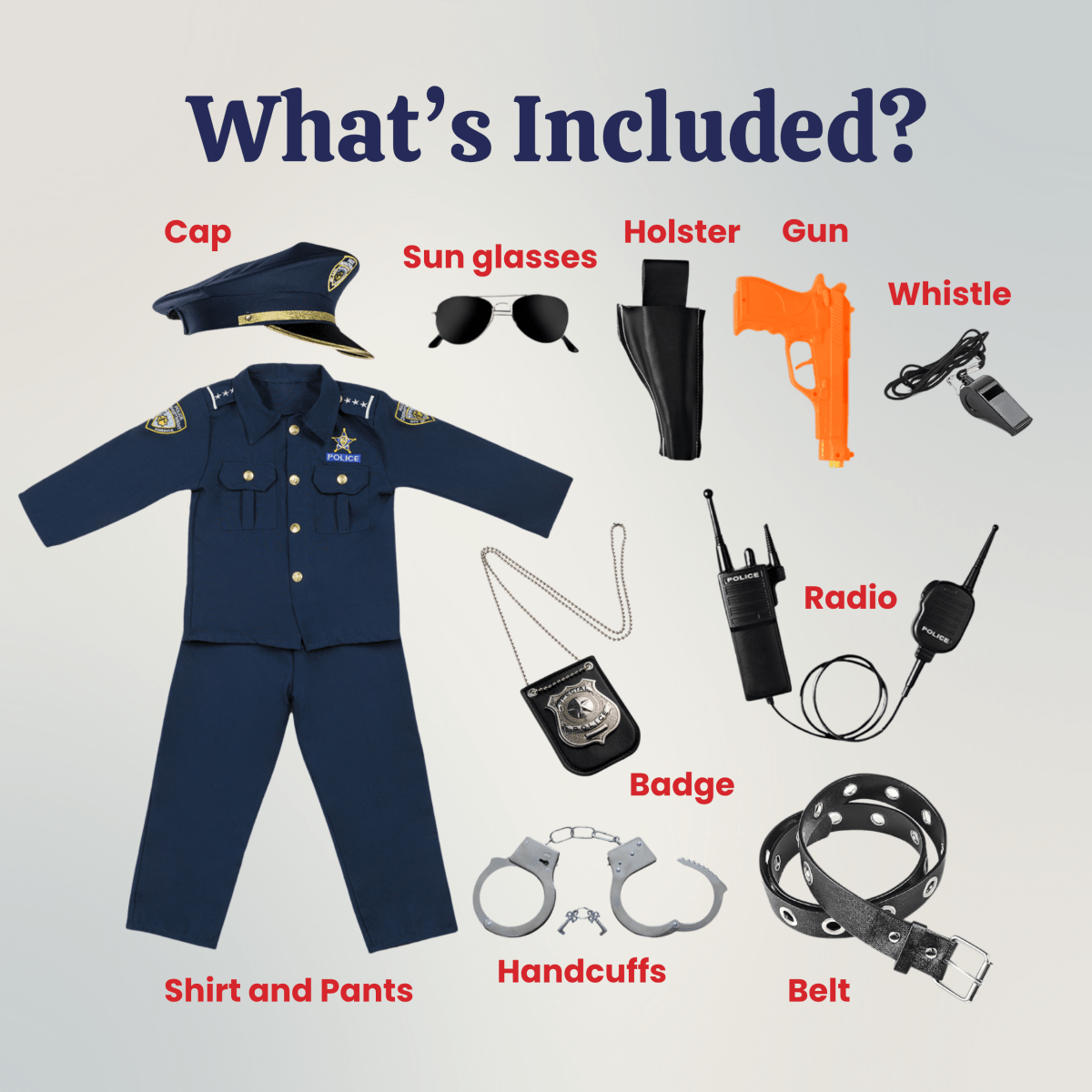Police Officer Costume Set - Kids by Dress Up America