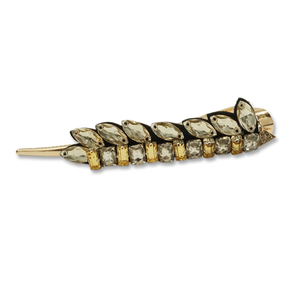 Smith Hair Clips - Gold Rhine Stone Embellished Accessory by Sand By Saya New York