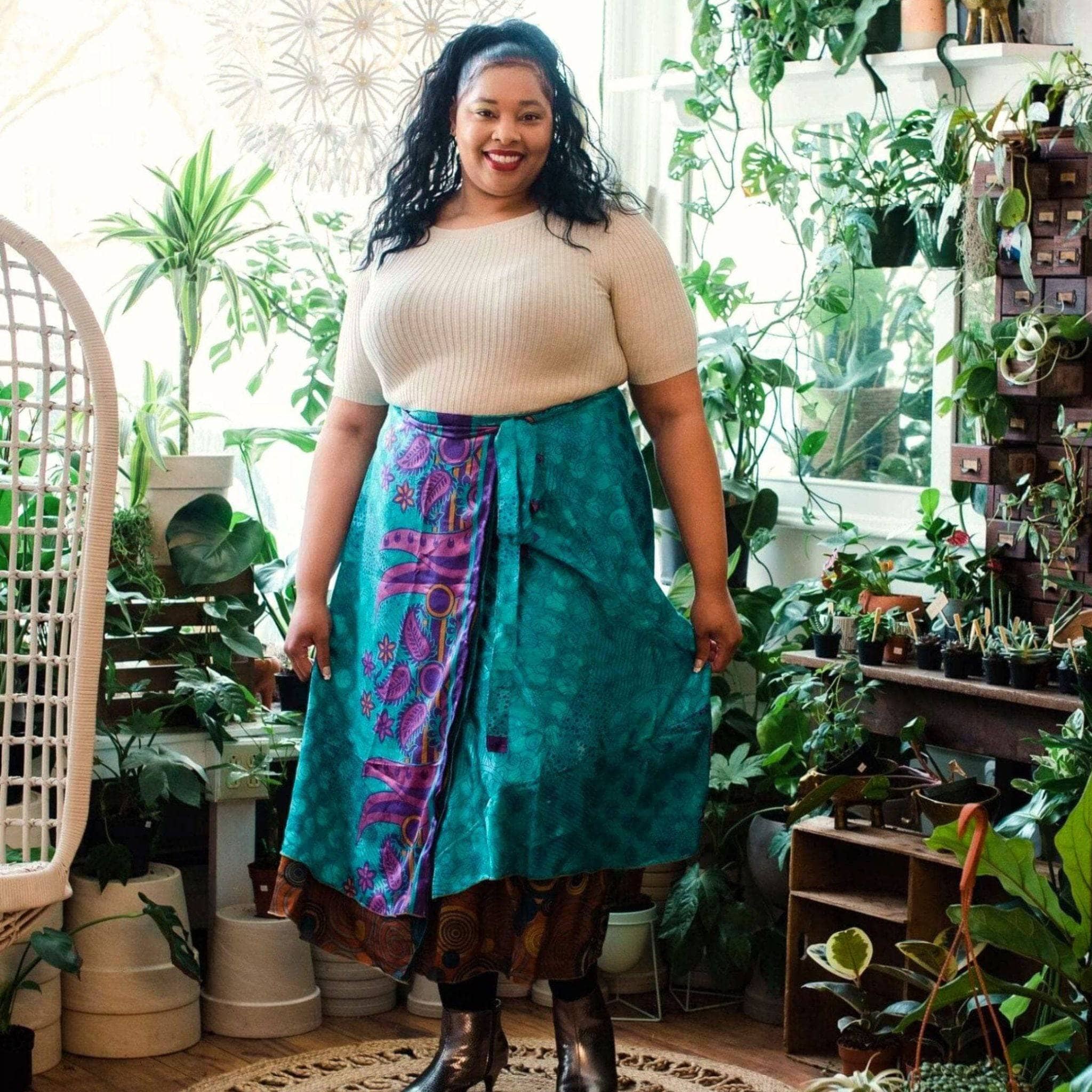 The Original Sari Wrap Skirt by Darn Good Yarn