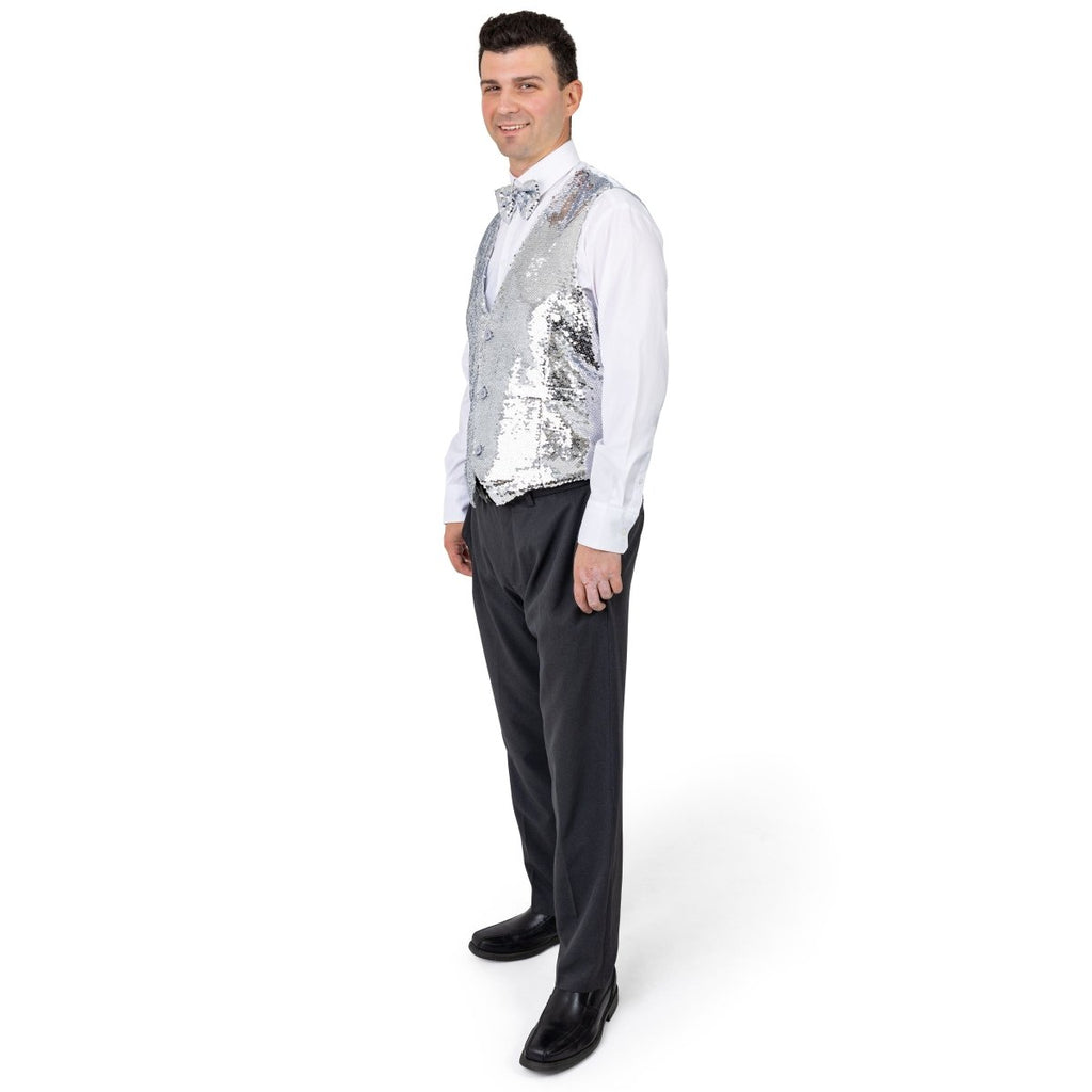 Sequin Vest with Bowtie - Adults by Dress Up America