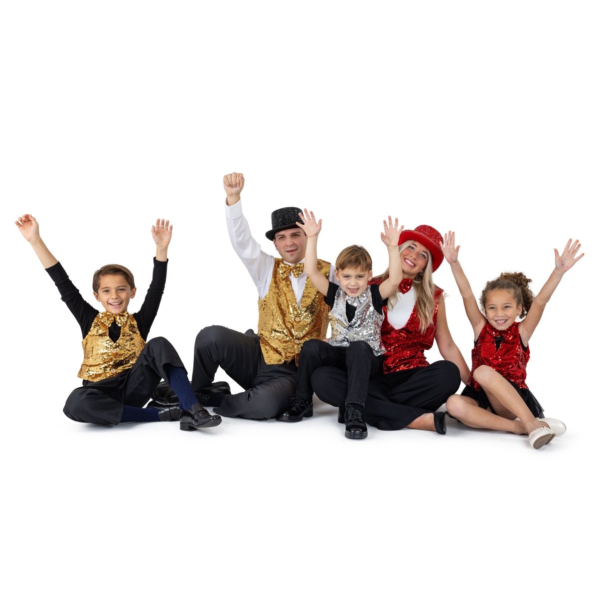 Sequin Vest with Bowtie - Adults by Dress Up America