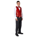 Sequin Vest with Bowtie - Adults by Dress Up America