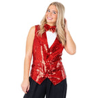 Sequin Vest with Bowtie - Adults by Dress Up America