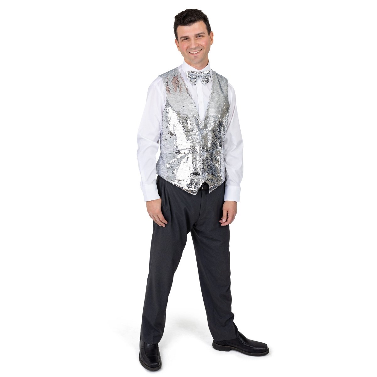 Sequin Vest with Bowtie - Adults by Dress Up America