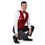 Sequin Vest with Bowtie - Adults by Dress Up America