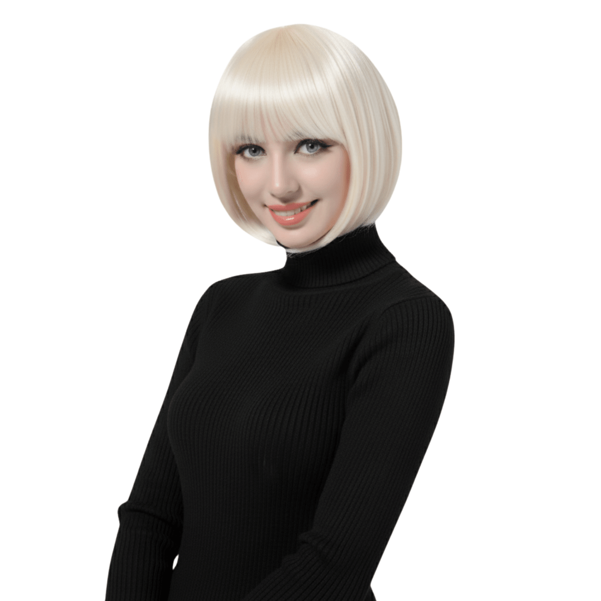 Short Bob Wig with Bangs by Dress Up America