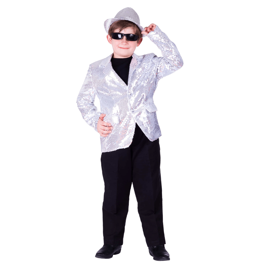 Silver Sequin Jacket - Kids by Dress Up America