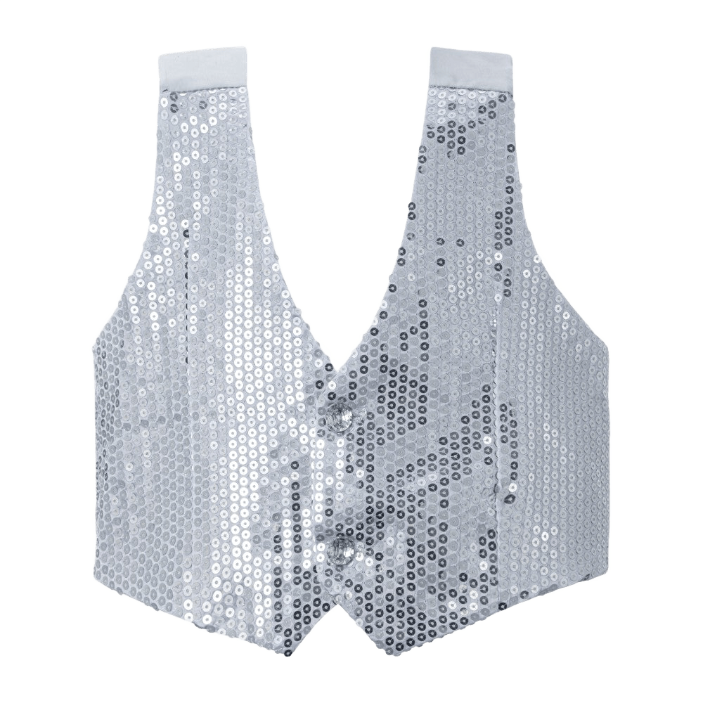 Silver Sequin Vest - Kids by Dress Up America
