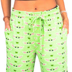 Star Wars Baby Yoda and Frogs Pajamas Green Lounge Pants by TVStoreOnline
