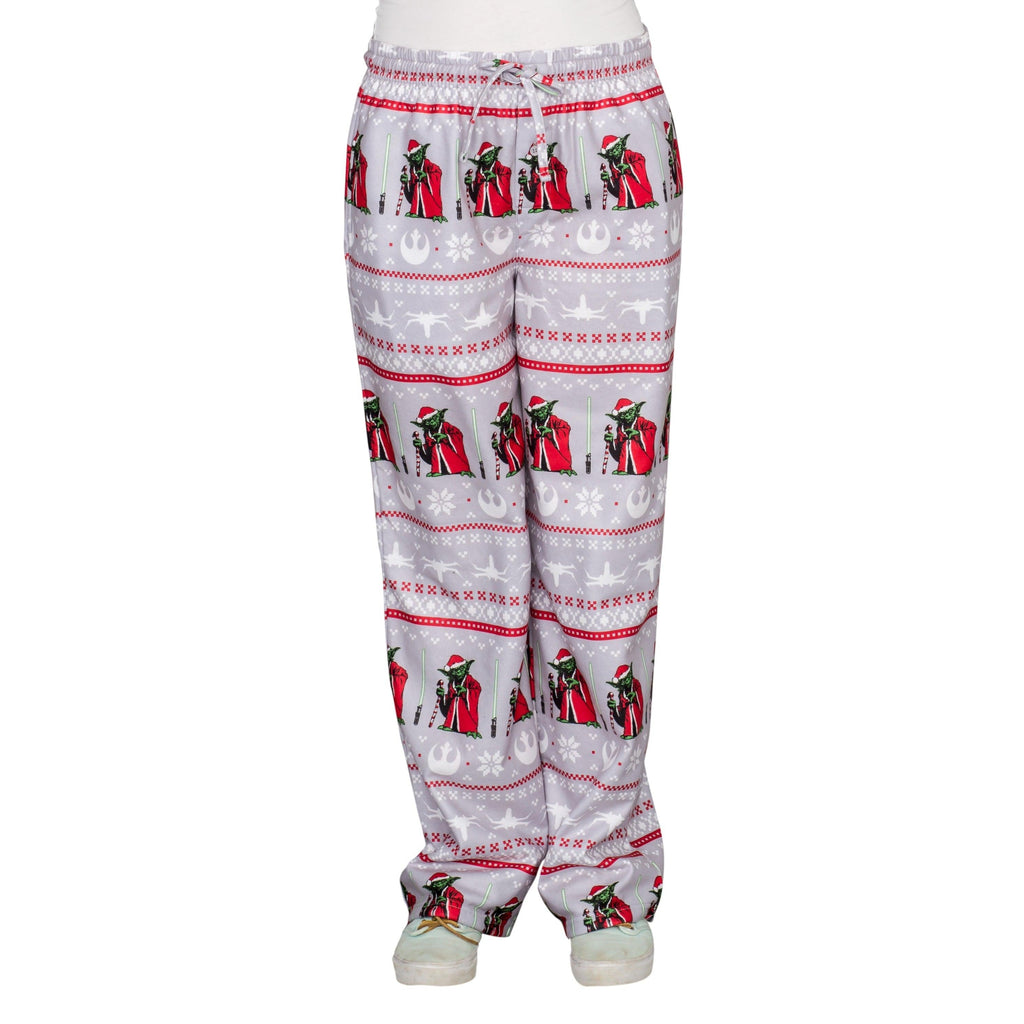 Star Wars Yoda Logo Christmas Adult Unisex Pajama Lounge Pants by TVStoreOnline