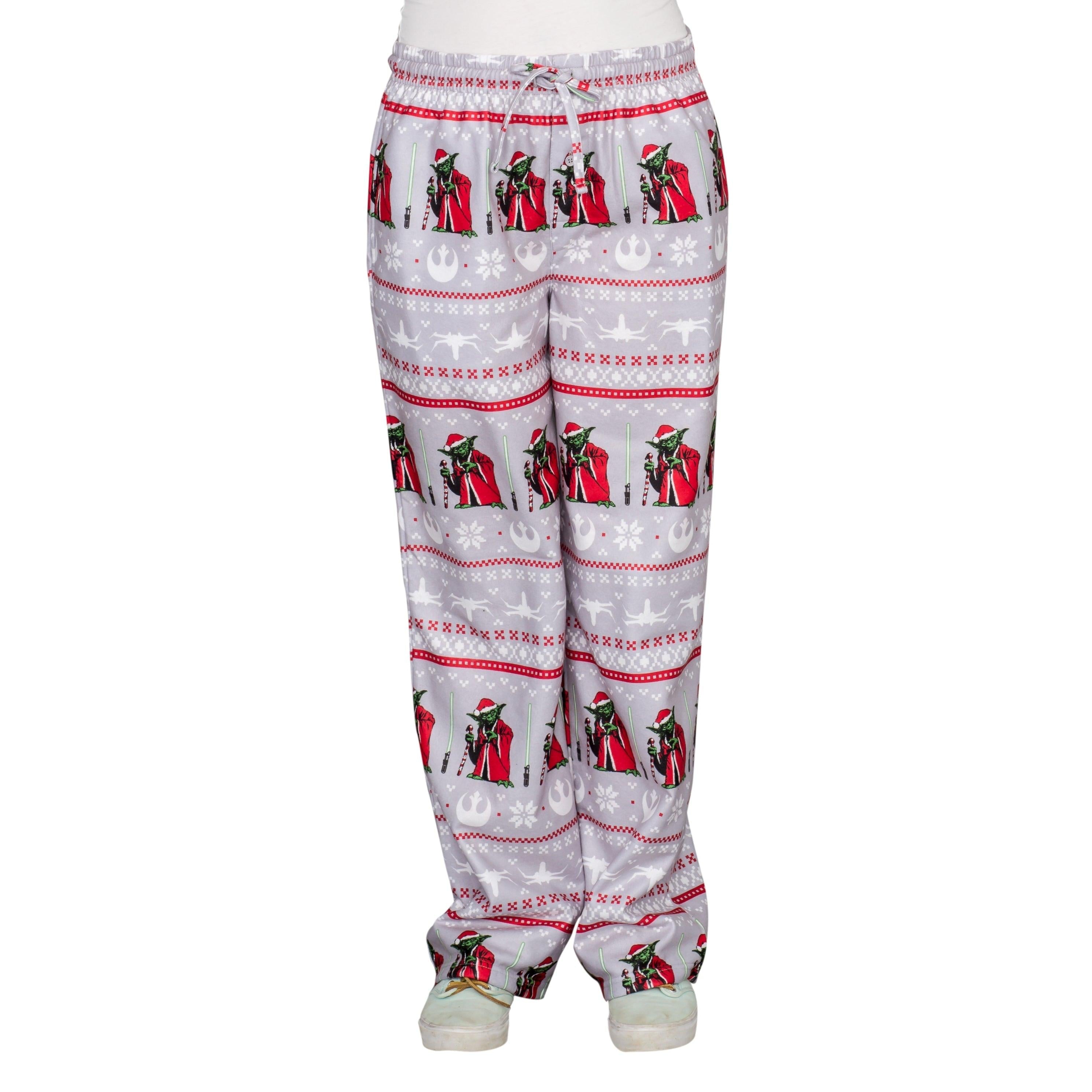 Star Wars Yoda Logo Christmas Adult Unisex Pajama Lounge Pants by TVStoreOnline