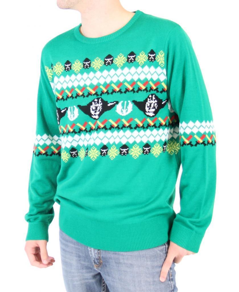 Star Wars Yoda Pattern Ugly Christmas Sweater by TVStoreOnline