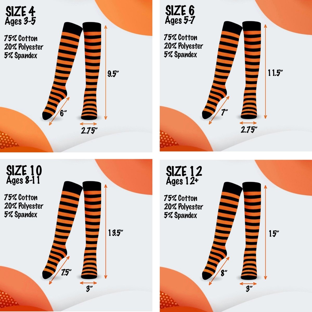 Striped Cotton Socks for Kids by Dress Up America