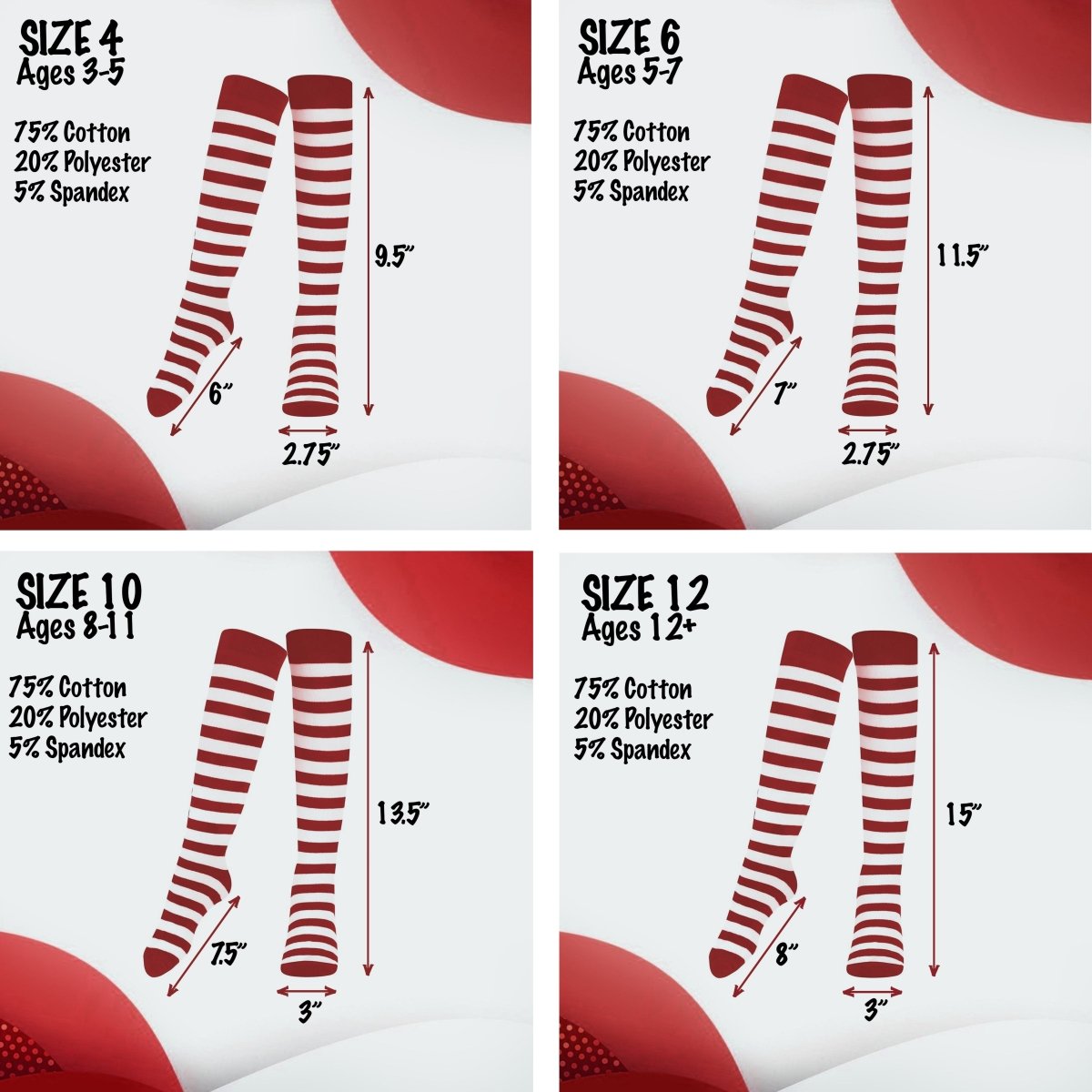 Striped Cotton Socks for Kids by Dress Up America