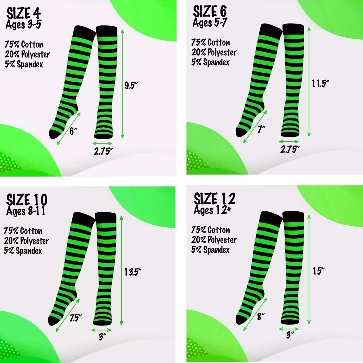 Striped Cotton Socks for Kids by Dress Up America