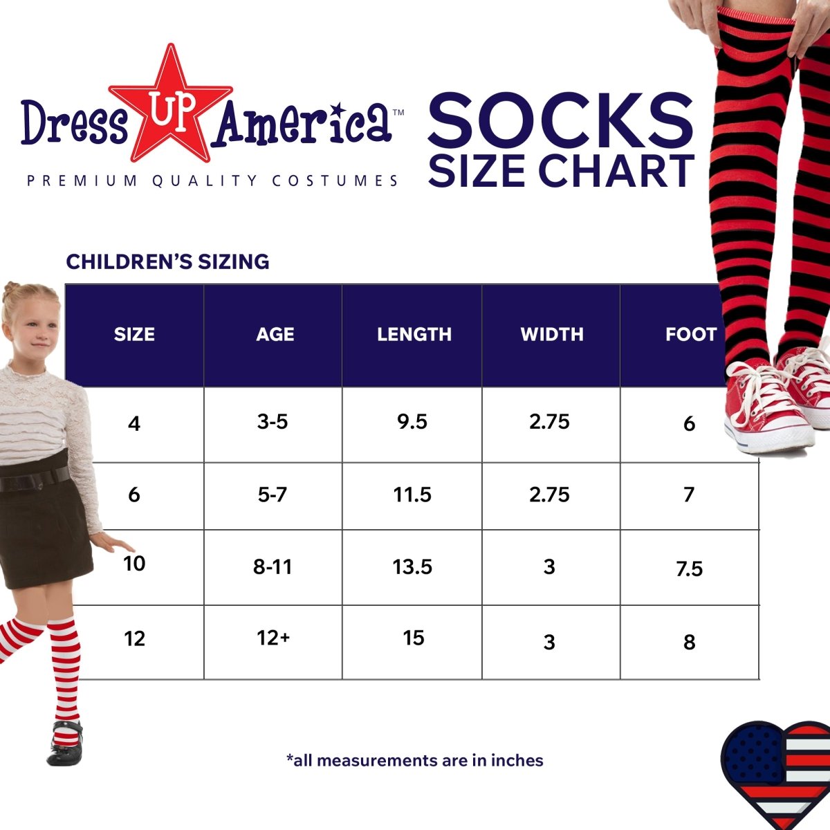 Striped Cotton Socks for Kids by Dress Up America